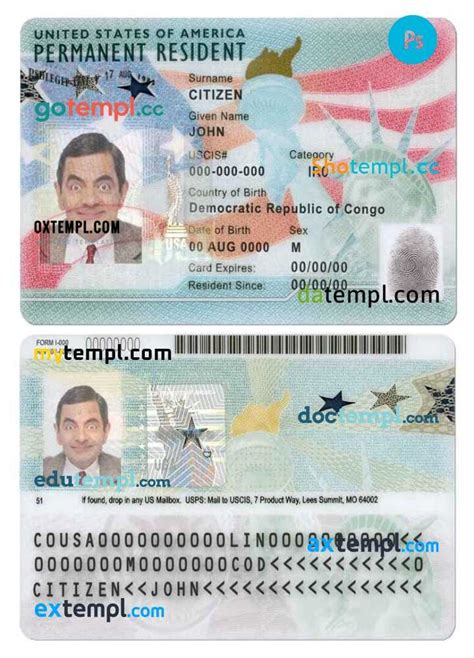 green card category as6|united states permanent resident card example.